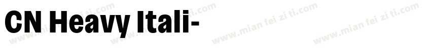 CN Heavy Itali字体转换